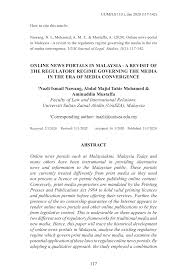 Malaysian news websites list ranked by popularity based on social metrics, google search ranking, quality & consistency of articles & feedspot editorial teams review. Pdf Online News Portal In Malaysia A Revisit Of The Regulatory Regime Governing The Media In The Era Of Media Convergence