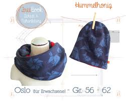 Gratis schnittmuster herunterladen und losnähen. Kostenloses Schnittmuster Oslo Beanie Und Loop Von Hummelhonig