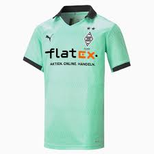 Herzlich willkommen auf der website von borussia mönchengladbach. Borussia Monchengladbach Third Replica Youth Jersey Green Glimmer Puma Black Puma Kids Puma