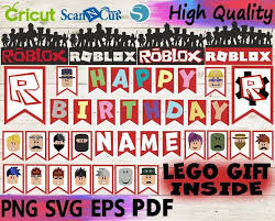 Roblox Birthday Svgroblox Svg Roblox Partyroblox Gamer Etsy Lego Gifts Roblox Birthday