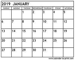 2019 January Calendar Pdf Printable Calendarprintable2019 January2019calend In 2020 Calendar Printables Monthly Calendar Printable Free Printable Calendar Templates