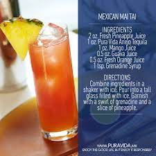 Happy National Maitai Day Cheers Tequila Cocktail Drink Recipe Mango Juice Anejo Tequila Guava Juice
