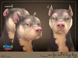 Dog Ears Cropped Requested By Violetablesims 3 Versions For Small And Large Dogs To Find In Hat Sectiondownload Sfs Folder Sims 4 Pets Sims Pets Sims