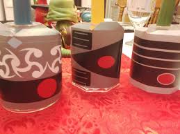 Begin with the cute printout from catch my party. Diy Party Mom Star Wars Family Dinner Party Printable Lightsaber Candles