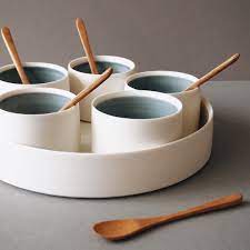 Authentic and modern japanese dinnerware. Monday Morning Blues Wheelthrown Porcelain Pottery Clay Handmade Tableware Ceramics Modern Minimal In 2020 Ceramic Tableware Pottery Ceramics