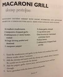 Macaroni Grill Shrimp Portofino Yummy Seafood Macaroni Grill Recipes Fish Recipes
