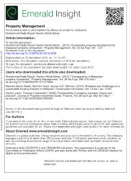 Buy property time series and yields data. Pdf Sustainable Property Development By Malaysian Property Companies