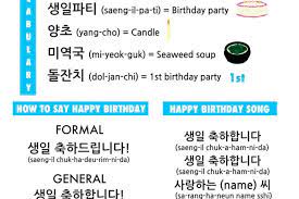 How To Say Happy Birthday In Korean Korean Words Learning Learn Korean Korean Words