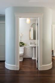 For The Small Bathroom Narrow Half Bathroom Design Modern Masculine Half Bathroom Ideas Tra Powder Room Ideas Half Baths Modern Powder Rooms Powder Room Design