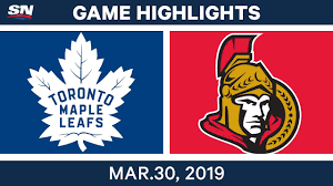 Get toronto maple leafs vs. Nhl Game Highlights Maple Leafs Vs Senators March 30 2019 Youtube