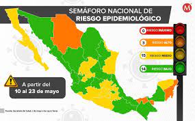Luego de que se anunciara el cambio en el semáforo epidemiológico a verde en. Semaforo Covid En Mexico Color En El Mapa Del 10 Al 23 De Mayo