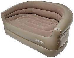 Flocked Inflatable Camping Air Chair Lounge Hangout Seat Sofa Blow Up Lounger Inflatable Sofa Inflatable Couch Camping Furniture