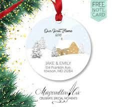 Our First Home Ornament Christmas Gift Personalized New Home Housewarming Gift Realtor Cl Wedding Gifts For Guests Best Wedding Gifts Wedding Gifts For Groom