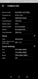 …the most advanced tuning tool for the shimano steps system. Stunlocker Ex Shimano Steps Unlocker Android Windows App For Derestriction Market Change And Etc Emtb Forums