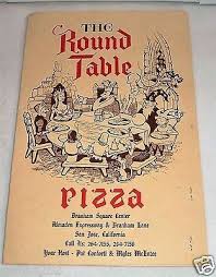 Vintage Round Table Pizza Menu Vintage Menu The Round Table Pizza San Jose California Vintage Menu Pizza Menu Menu