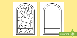Stained glass suncatchers are one of our favourite ways to decorate windows; Stained Glass Window Template Primary Resources Ks1