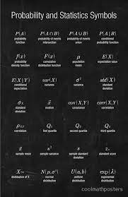 Probability And Statistics Symbols Poster By Coolmathposters In 2021 Data Science Learning Math Methods Statistics Math