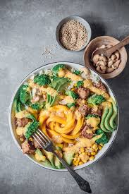 Summer Bowl Mit Sesamtofu Sommer Rezepte Abendessen Tahini Rezept Sommerliche Grillrezepte