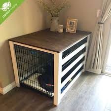 It is posted in the table category. Diy Dog Crate Cover Carefully Clever Diy Dog Kennel Diy Dog Crate Dog Crate Table