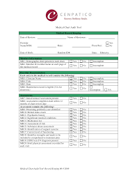 18 valid medical chart audit form