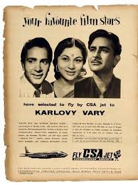 Balrajsahni Niruparoy Rajkapoor In Fly Csa Jet Airlines Ad Bollywoodirect Bollywood Vintage Vintage Ads Vintage Advertising Posters Old Advertisements
