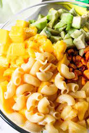 Mango Avocado Summer Macaroni Pasta Salad With Grilled Corn And Pineapple The Twin Cooking Project By Sheenam Muskaan Recipe Summer Pasta Salad Recipes Pasta Salad Summer Pasta Salad