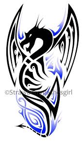 This video is in real time so feel free to follow along and draw it step by step. Awesome Black And Purple Tribal Dragon Tattoo Design By Strawberrygashesgirl