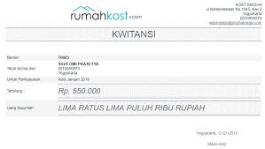 Bukti pembayaran bisa berupa angsuran, cicilan, atau pelunasan. Contoh Kwitansi Sewa Ruko