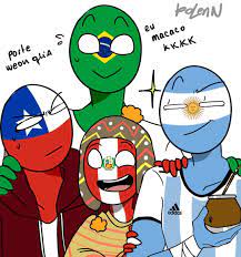 Peru (officially republic of peru ) is a country located in the west of south america and shares its borders with ecuador , colombia , brazil , bolivia and chile. Chile Peru Argentina Brasil Countryhumans By Polennwav Instagram Brasil X Argentina Desenhos Bonitinhos Argentina