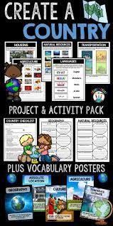 End Of The Year Activities Create A Country Project Geography Map Skills Map Skills Geography Activities School Activities