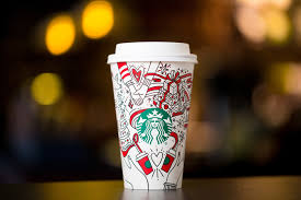 Hand drawn sketch coffee cup vector illustration. Starbucks New Holiday Cups Are In Store Today And They Re Like Adult Coloring Books