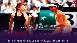 Последние твиты от jelena ostapenko (@jelenaostapenk8). Jelena Ostapenko Vs Johanna Konta 2018 Internazionali Bnl D Italia Round Of 16 Wta Highlights Youtube