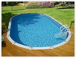 Swimming Pool Above Ground Oval W Decking Swimming Pools Above Ground Swimming Pools Backyard Pool