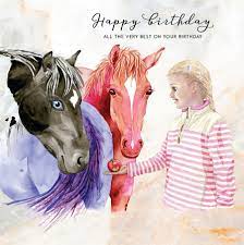 Check spelling or type a new query. Happy Birthday Card Horses Girl Equestrian Luxury Ebay