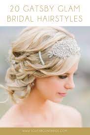 However, what makes this style stand out is the pretty headband worn over the forehead. 1920s Gatsby Glam Bridal Hair Inspiration Southbound Bride