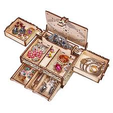Everything is provided to assemble the box yourself, and then once assembled there's 5 steps to open it just like any other puzzle box. Wood Trick Treasure Box 3d Wooden Puzzle For Adults And Kids To Build Cute Neat Design With Shimmering Crystals Store Your Jewelry Diy Gift Box Wood Model Kit Pricepulse