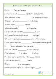 Comprension Lectora Completa Cada Frase Con El Nexo Necesario Para Que La Oracion Tenga Sentido Aula Pt