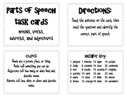 Adjectives and adverbs are very closely related. Parts Of Speech Nouns Verbs Adjectives Adverbs Task Cards Tpt