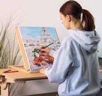 Portable Wooden Drawing Board Lap Desk: Adjustable Artist ...