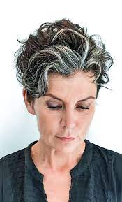 Black tapered pixie for wavy hair. Cute Short Curly Gray Hairstyles Novocom Top