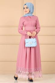 Modaselvim Elbise Etegi Gupurlu Elbise 5659mp186 Pudra Elbiseler Elbise Satin