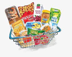 Cartoon Shopping Basket Food Artwork Food Drawing Food Basket