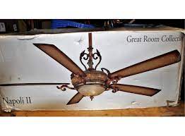 It will be able to ship shortly after 06/15/21 (ca). New Minka Aire F715 Great Room Collection Napoli Ii 68 Five Blade Ceiling Fan Light 579 Msrp 540695 Auctionninja Com