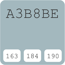 Kansai Paint Blue Green A3b8be Hex Color Code Schemes