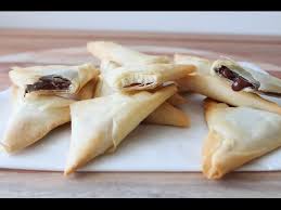 The delicate, flaky pastry dough is cut into rounds. How To Make Filo Chocolate Triangles By One Kitchen Episode 241 Youtube