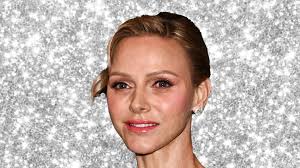 Princess Charlene glitters in £3k cascading crystal gown