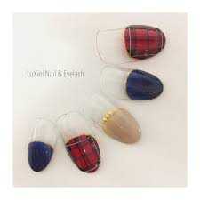 タータンチェック柄 nail nails nailartist gelnails autumnnails instanail instanails nailstagram nailart naildesign nailsalon l4l nail designs nail colors nails