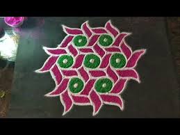 Easy Rangoli Design With Colours For Festival And Competition 11x6 Youtube Colorful Rangoli Designs Simple Rangoli Simple Rangoli Designs Images