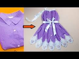 أسهل واسرع تحويل القميص القديم الى فستان رووووعه Youtube Cotton Frocks For Kids Knit Dress Pattern Baby Dress Patterns