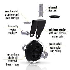 Amazonsmile Office Rollerblade Style Office Chair Caster Wheel Replacement Black Set Of 5 Big Sale Polyuretha Office Chair Casters Caster Chairs Office Chair